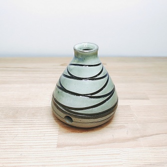 小鹿田焼の香炉 緑