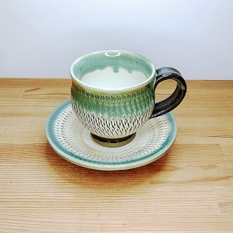 小鹿田焼のコーヒーカップセット