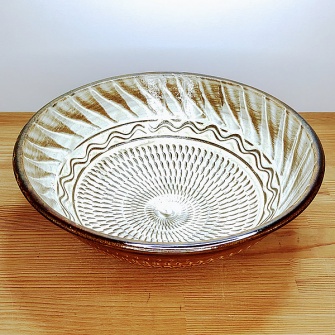 小鹿田焼の7寸サラダボール 白飛び鉋と櫛目