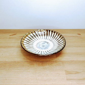 小鹿田焼の【アウトレット】4寸皿 刷毛目