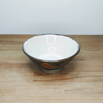 小鹿田焼の【アウトレット】茶碗　茶模様