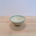 小鹿田焼の茶碗　飛び鉋(とびかんな)
