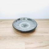 小鹿田焼の4寸皿 刷毛目