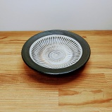 小鹿田焼の4寸皿 飛び鉋