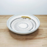 小鹿田焼の【アウトレット】5寸フチ角鉢 飛び鉋(とびかんな)