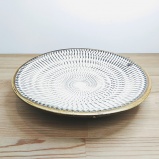 小鹿田焼の８寸皿