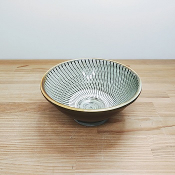 小鹿田焼の4寸鉢 飛び鉋(とびかんな)