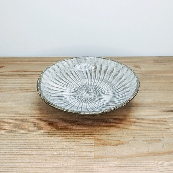 小鹿田焼の4寸皿 刷毛目