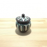 小鹿田焼おすすめの1合壷　流し掛け(ながしかけ)