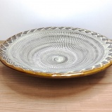 小鹿田焼おすすめの８寸皿　飛び鉋（とびかんな）